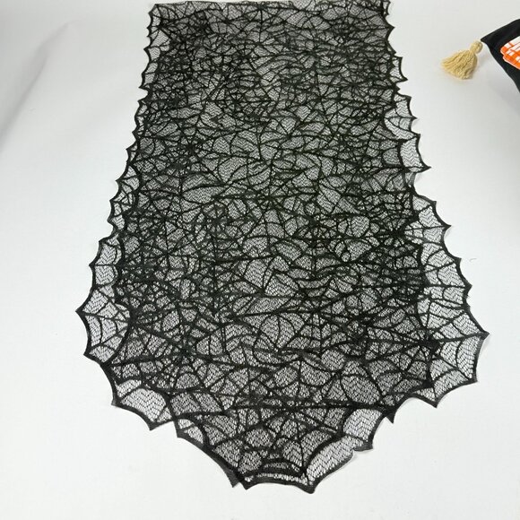 Halloween Home Decor Bundle Halloween Pillow Witch Placemats Spider Web & Witch - Picture 14 of 16
